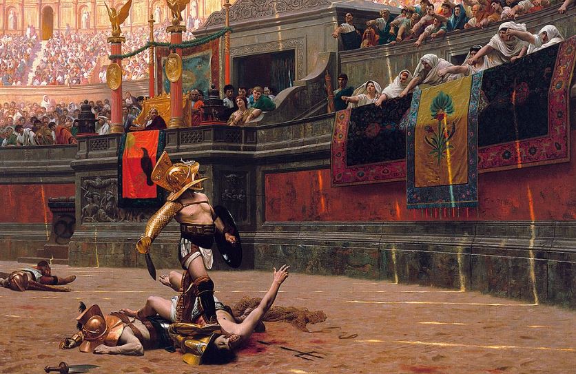 Гладиатор в Колизее - интересные факты про Рим