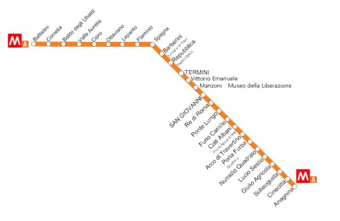 Схема метро рима на русском языке
